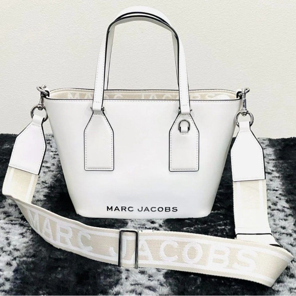 Marc Jacobs White Crossbody Bag with Adjustable Strap